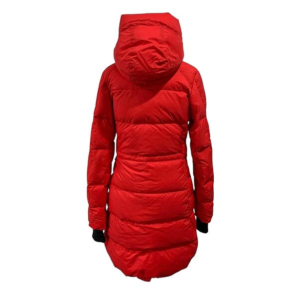 Canada Goose Allston Red Packable Hooded Puffer Jacket XS Mid Length Coat - Picture 8 of 13